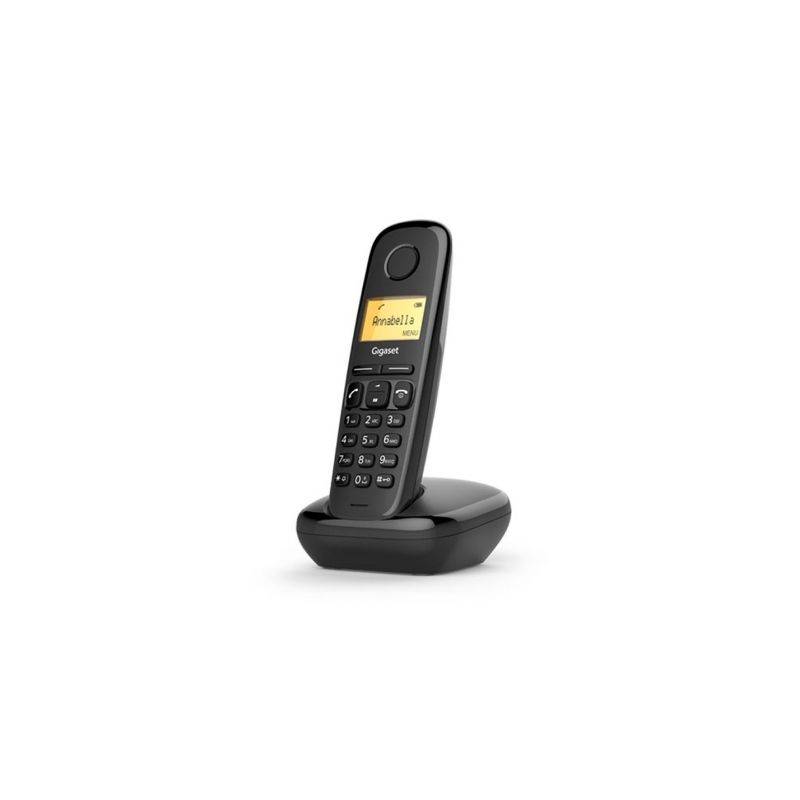 teléfono dect gigaset a170 negro - agenda 50 contactos - pantalla iluminada 1.5"