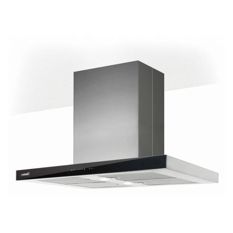 Campana Cata ISLA LEGEND , 90 cm inox frontal negro