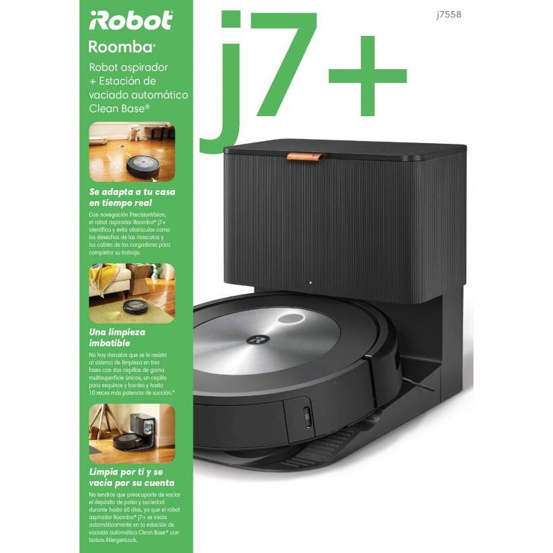 Aspirador iRobot Roomba J7+ (J7558), Base Vaciado