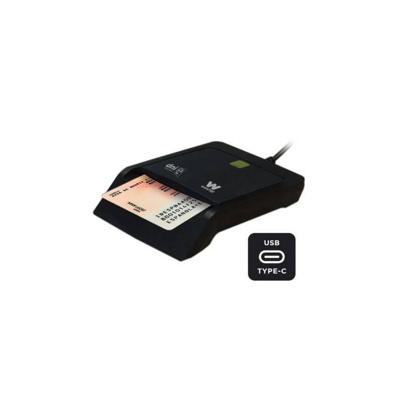 Lector de DNI Electrónico Smart Card ISO7816 - Negro GENERICO